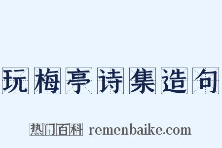 玩梅亭诗集造句是什么意思的图片